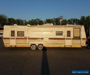 1988 NO RESERVE USED TRAVEL TRAILER PARK MODEL LAYTON RV 32 FOOTER SLEEPS 10