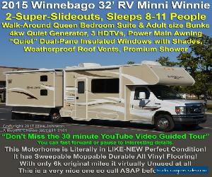 2015 Winnebago Minnie Winnie 31h Queen & Bunk Bed Model for Sale