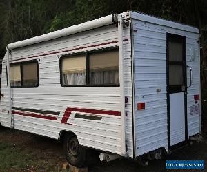 Scenic Rear Entry pop top 15' caravan with Awning.