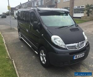 Vauxhall vivaro / trafic LWB  2 birth 5 seater camper van in met black 2011 for Sale