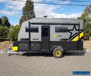 Family caravan family bunk camper enclosed box trailer motorbike