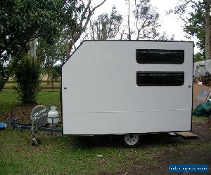 toy hauler caravan,with 90ltr 12 volt 240 fridge gas hot water shower 