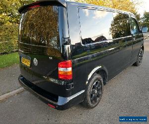 Black VW T5 LWB Transporter Day Van Camper van. FSH, VGC. 12 months MOT