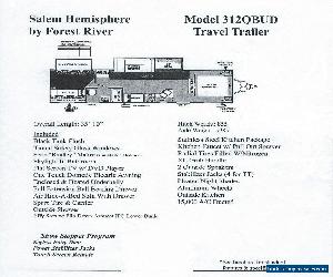 2012 Salem Hemisphere by Forest River 312QBUD