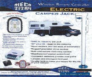 NEW RIECO ELECTRIC CAMPER JACKS WITH WIRELESS REMOTE