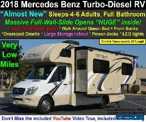 2018 Mercedes-Benz Sprinter Cargo Van C-Class Diesel Motorhome for Sale