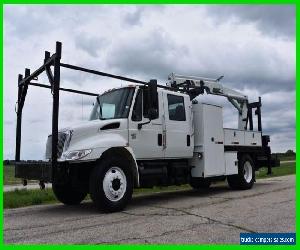 2003 International 4300 Utility Boom Crane Truck