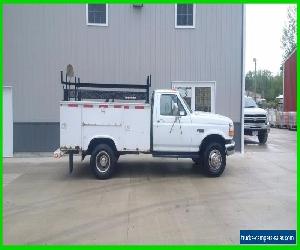 1997 FORD F350 7.3L POWER STROKE DIESEL 5 SPEED MANUAL 9' UTILITY BED WITH RACK