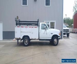 1997 FORD F350 7.3L POWER STROKE DIESEL 5 SPEED MANUAL 9' UTILITY BED WITH RACK