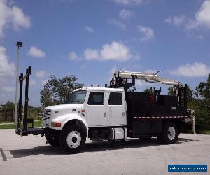 2000 International 4700 Crew Cab Crane Truck