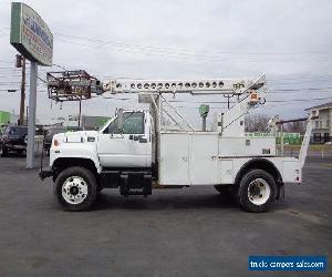 2000 GMC 7500 CABLE PLACING BUCKET BOOM TRUCK