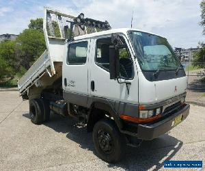 1997 Mitsubishi Canter 4x4 With Crane Tipper White 5sp M Crew Cab Chassis