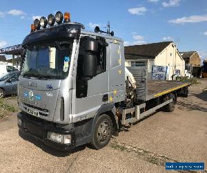 2008 58 IVECO EUROCARGO HIAB CRANE FLATBED DROPSIDE SLEEPER CAB NOT RECOVERY