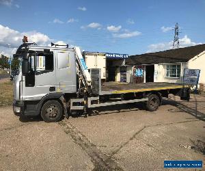 2008 58 IVECO EUROCARGO HIAB CRANE FLATBED DROPSIDE SLEEPER CAB NOT RECOVERY