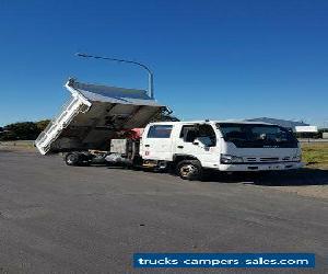 ISUZU NPR400 DUALCAB TIPPER TRUCK, EX COUNCIL, GVM 7500, NOT MITSUBISHI OR HINO