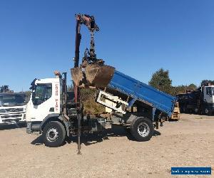 Daf lf55 18 ton grab tipper lorry hiab truck 2007 palfinger pk1 crane 
