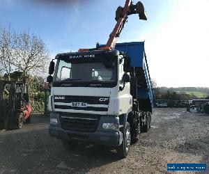 DAF 85 360 TIPPER GRAB TRUCK 2007 8 WHEEL TIPPER 1244 HMF CRANE WITH GRAB BUCKET