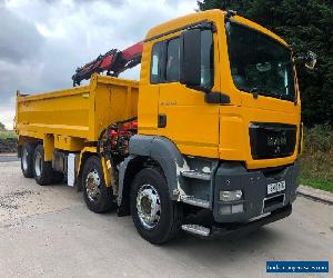 2010 MAN TGS 32.360 8x4 Thompson steel tipper Palfinger PK12001 crane with grab for Sale