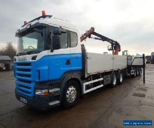 SCANIA R420 6 X 2 DRAWBAR BRICK/CRANE AND TRAILER