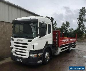 scania P230 Drop side with crane for Sale