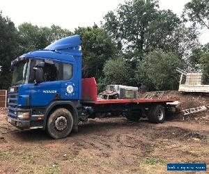 scania p94 (53) 4x2 flatbed manual sleeper cab lorry truck
