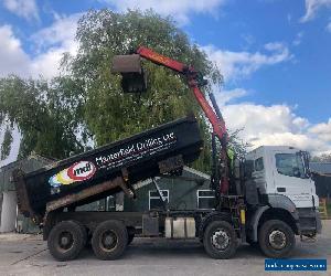 Mercades Axor 3240 8 wheel tipper lorry with palfinger crane for Sale