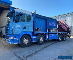 Scania 8x2 R114 380 Flatbed with Rear Mounted Fassi F600XP Crane