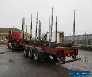 2004 TRI AXLE SDC LOG TRAILER,DRUM BRAKES,NO MOT,SOLD AS SEEN,PART EX WELCOME.  